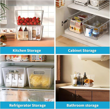 Clear Plastic Storage Bins, Pantry Organizers & Storage Containers, Cabinet - Image 5