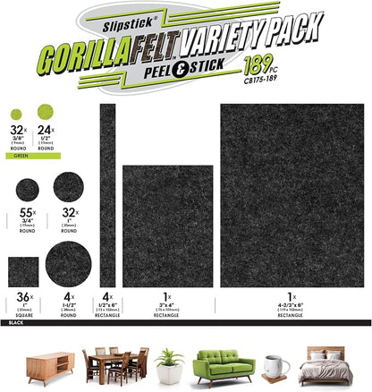 Slipstick Gorilla Felt Furniture Pads Premium Furniture Pads & Chair Leg Floor - Image 3