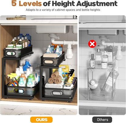 2 Pack 19.3IN-Depth Under Sink Organizer - Image 8