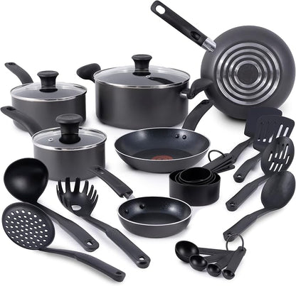 T-fal Initiatives Nonstick Cookware Set 18 Piece, Oven Broiler Safe 350F by T-falbrand