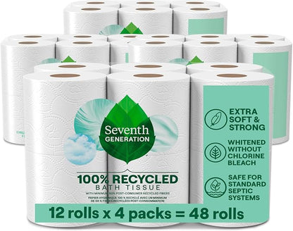 Seventh Generation Toilet Paper Recycled Bath Tissue 4-Pack 100% Recycled Paper by SeventhGeneration