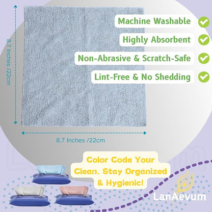 Microfiber Cleaning Cloths 60-Pack Microfiber Towels Pull-Out Packs 8.7x8.7 in - Image 3