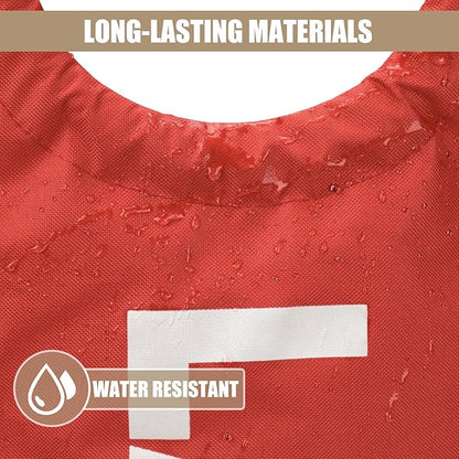 DOKEHOM 90L Large Laundry Basket, Collapsible Laundry Bag, Freestanding Tall Clothes Hamper, Foldable Washing Bin (Red)