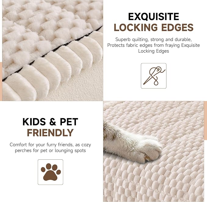 OTOB Couch Covers for Dogs Washable, Non Slip Plush Fuzzy Sofa Slipcovers Dog - Image 4