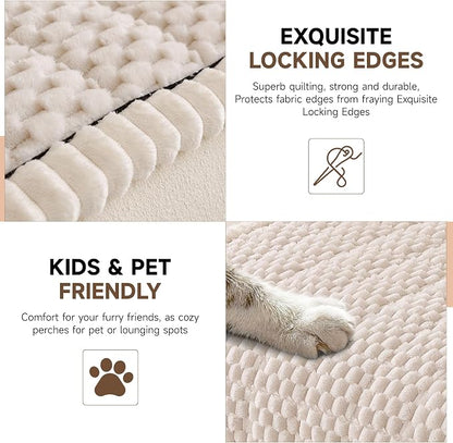 OTOB Couch Covers for Dogs Washable, Non Slip Plush Fuzzy Sofa Slipcovers Dog - Image 4