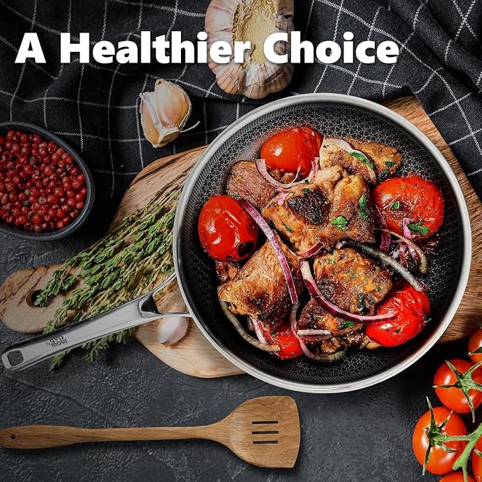 OATOFP Non Stick Frying Pans Set, Hybrid Skillet Set Nonstick, Pans - Image 2