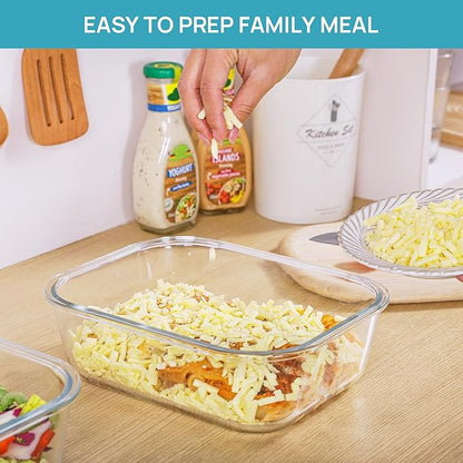 Vtopmart 2Pack 2260ml/ 76.4oz Large Glass Containers Food Storage - Image 5