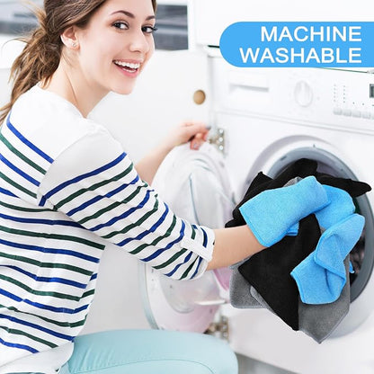 Tanlade Microfiber Cleaning Cloth 6"x6" Cleaning Rags Reasonable Kitchen Towels - Image 6