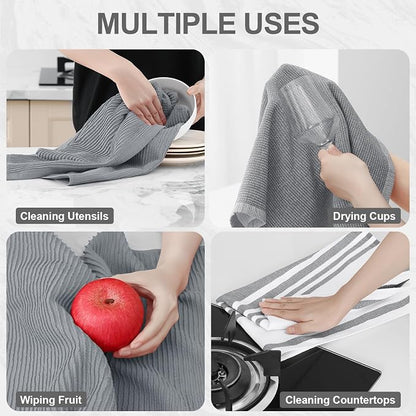 Homaxy Premium Kitchen Towels, Large Cotton 380 GSM Kitchen Hand Towels - Image 4