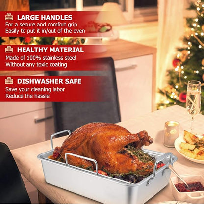 P&P CHEF 14" Roaster Roasting Pan - Image 7