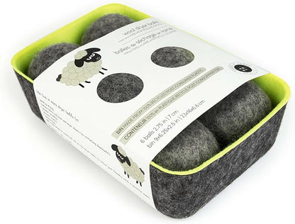 Three by Three Seattle Felt·Like·it!™ Wool Dryer Balls + Storage Bin: Reduce - Image 4