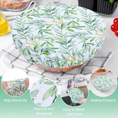 5 Pieces Bowl Covers Reusable, 5 Size Elastic Cloth Bowl Covers - Image 4