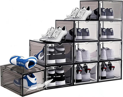 8 Pack Shoes Box Display Case Thicken Shoe Organizer Stackable Boxes - Image 7