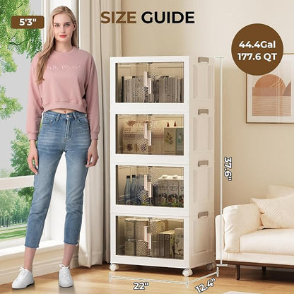 Elegant 4 Tiers Stackable Storage Bins - Image 2