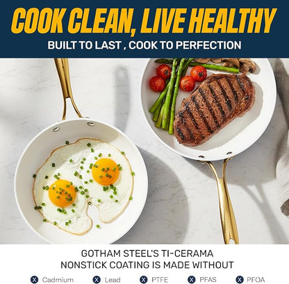 GOTHAM STEEL 12 Inch Non Stick Frying Pans Nonstick Skillet, Ceramic Pan - Image 3