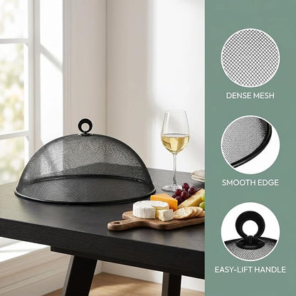 MAGICLULU 2-Pack Metal Mesh Food Covers, 11.8-Inch Net Dome Plate Fly Tents - Image 6