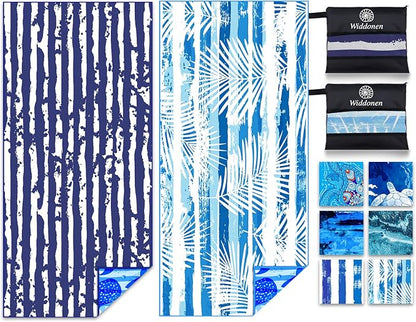 Lightweight Thin Microfiber Beach Towel Sand Free Quick Dry Absorbent Compact Soft Pool Swim Travel Towels Extra Large Oversized Beach Accessories Packable Essentials Stuff Gifts for Adult