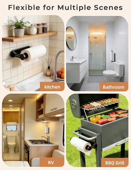 Magnetic Paper Towel Holder, One-Handed Tear Paper Towel Holder - Image 7