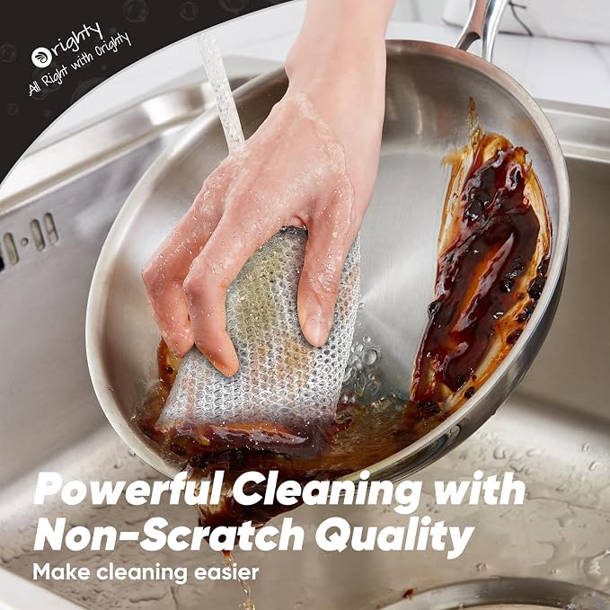 Orighty 24 Pcs Multipurpose Wire Dishwashing Rag, Non-Scratch Wire Dish - Image 4