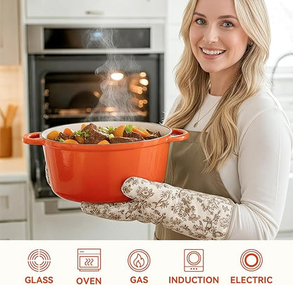6.5 Quart Dutch Oven Pot with Lid, Non Stick Enameled Cast Iron Dutch Oven - Image 5