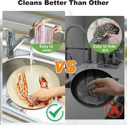 10pcs Non Scratch Wire Dishcloth Multipurpose Wire Dishwashing Rag - Image 3