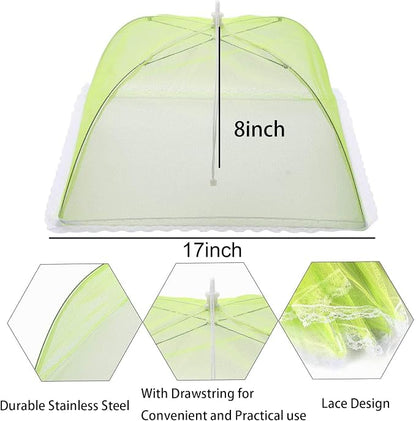 6 Pack Colored Mesh Food Cover Tents by Winknowl, Reusable and Collapsible - Image 2