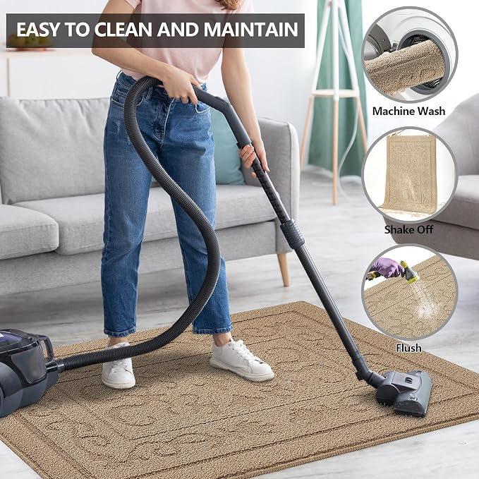FONEYI Indoor Door Mat 24" x 36", Dirt Trapper Door Mats Non-Slip Entryway Rugs - Image 5