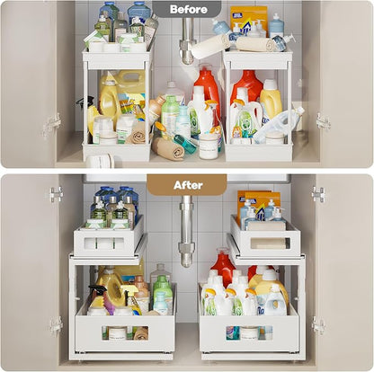 2 Pack 18.5IN-Depth Under Sink Organizer - Image 6