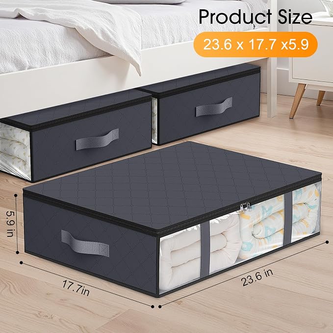 StorageRight Under Bed Storage Bins, Breathable Organizer - Image 3