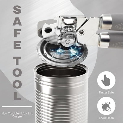 Manual Can Opener with Magnet, Heavy Duty Hand Can and Bottle Opener with - Image 4
