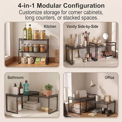 Set of 2 Cabinet Organizers 12.6''W 44 LBS Load Capacity Heavy Duty Kitchen - Image 6