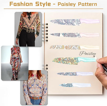 Astercook Paisley Pattern Knife Set - Image 7
