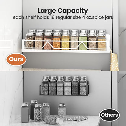 Mystozer 16.9 Inch Wide Large Capacity Magnetic Spice Rack - Image 3