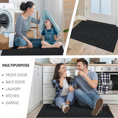 FONEYI Indoor Door Mat 20" x 32", Dirt Trapper Door Mats Non-Slip Entryway Rugs - Image 6