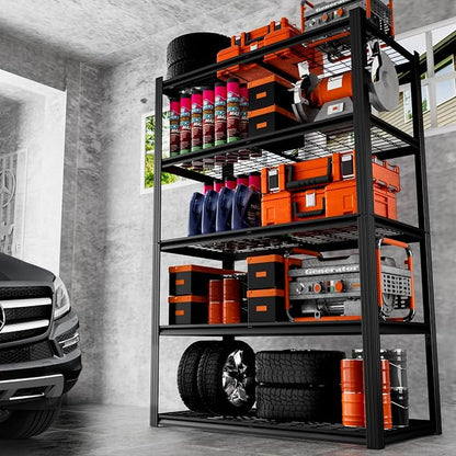 48" W Garage Shelving Heavy Duty, 2800LBS Storage Shelves, 5-Tier Adjustable - Image 2