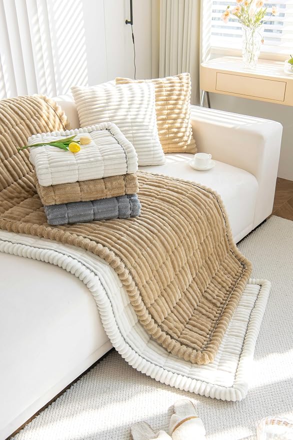 OTOB Dog Couch Covers for 3 Cushion Washable Non Slip Plush Pet Friendly Bed - Image 9