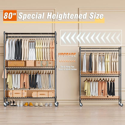 Homdox 3 Tier Heavy Duty Garment Rack - Image 5