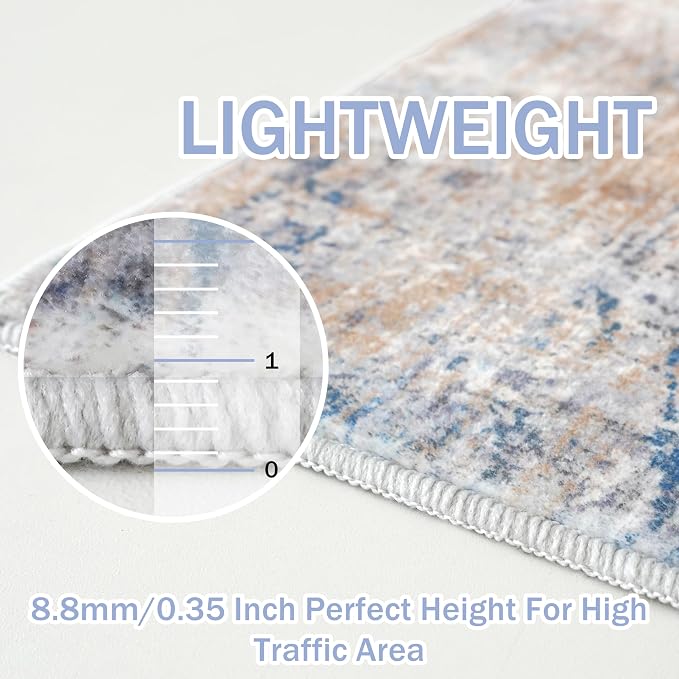 IOHOUZE Abstract Runner Rug 3x8 Ft Washable Runners - Image 5