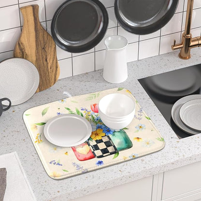 Giwawa Spring Flower Vases Dish Drying Mat - Image 6