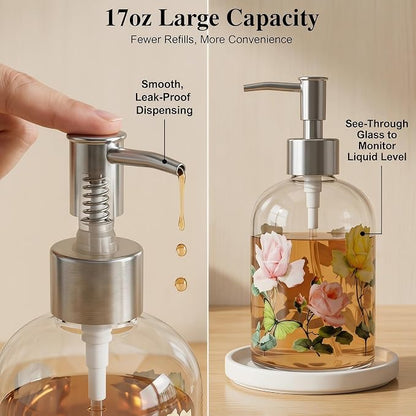 Glass Soap Dispenser Bottle - Image 5