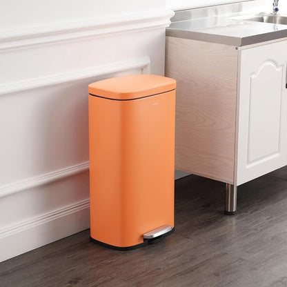 happimess HPM1011K Curtis 8-Gallon Step-Open Trash Can, Carrot Cake, - Image 2