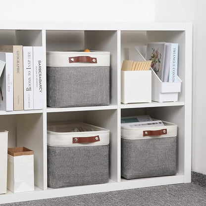 DULLEMELO Storage Baskets for Organizing, Rectangular Fabric Storage Bins - Image 7