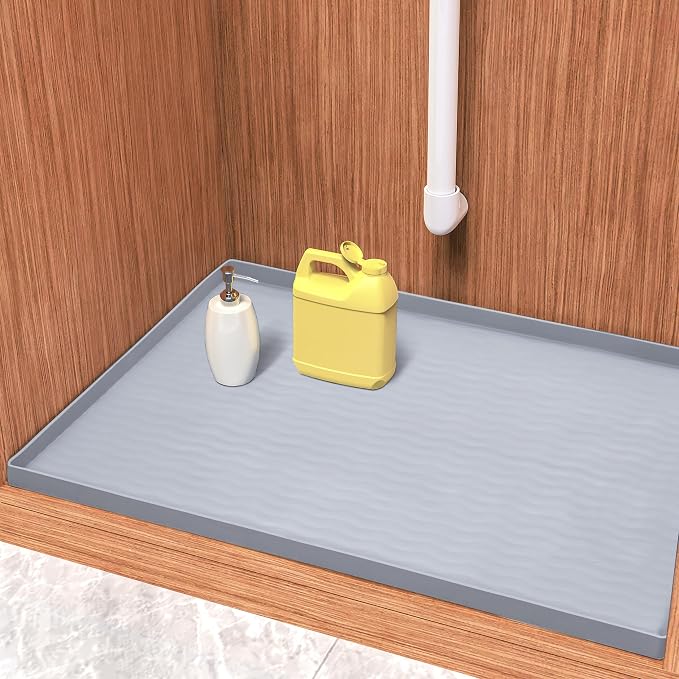 URMONA Waterproof Silicone Under Sink Mat 22'' x 14'' Shelf Liner by URMONA