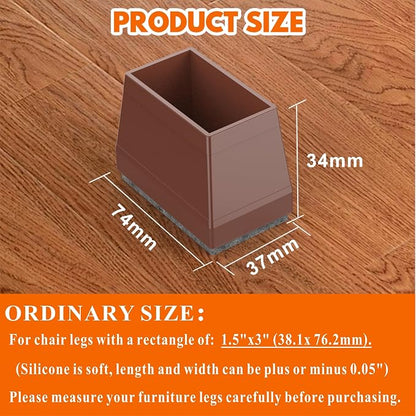 Rectangle Chair Leg Protectors for Hardwood Floors - Image 2