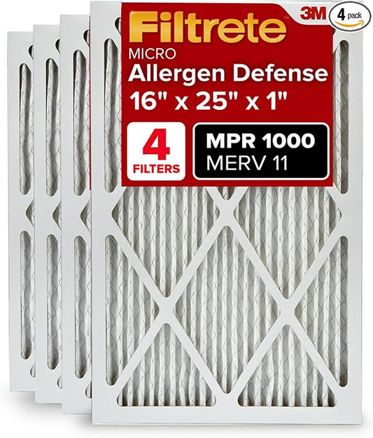 Filtrete 16x25x1 AC Furnace Air Filter, MERV 11, MPR 1000, Micro Allergen by Filtrete