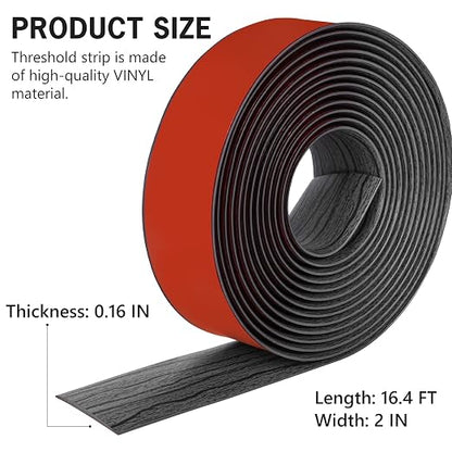 16.4Ft Floor Transition Strip Self Adhesive Vinyl Cover Floor Strip Flat - Image 2