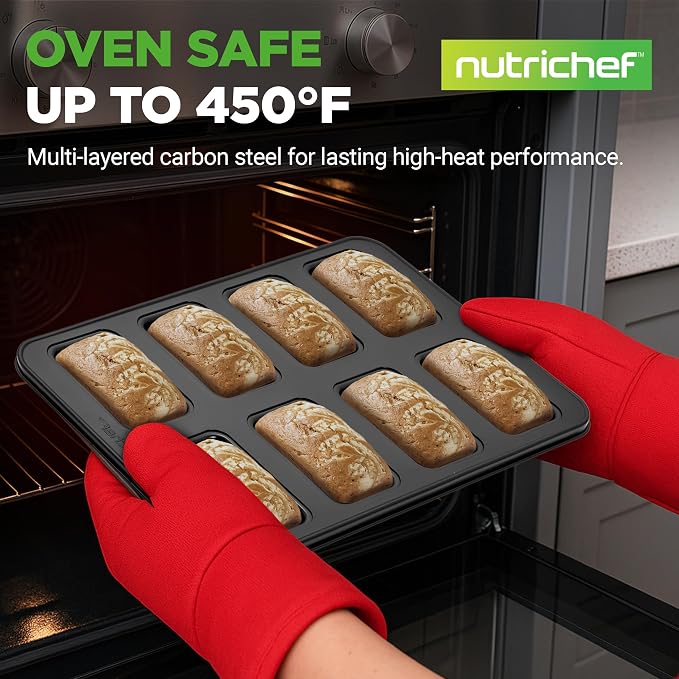 NutriChef 42-Piece Nonstick Bakeware Set | Carbon Steel Baking Pans Set - Image 8