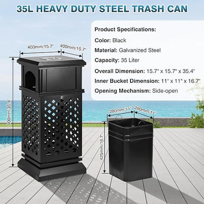 IRONWALLS Indoor/Outdoor Trash Can - Image 2