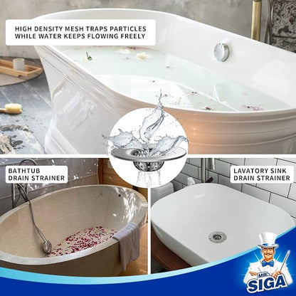 MR.SIGA Bathroom Sink Strainer, Bathtub Lavatory Sink Drain Strainer Hair - Image 4
