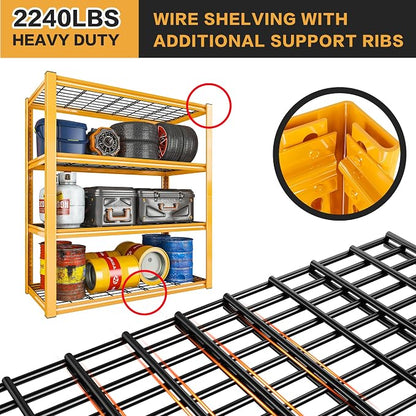 REIBII 40" W Garage Shelving 2240 LBS Storage Shelves Heavy Duty Metal Shelving - Image 8
